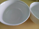華青格陶瓷米飯碗高白瓷家用飯碗面碗素雅花瓣4.6英寸4只浮雕釉下彩 曬單實(shí)拍圖
