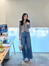 鹿依檸休閑褲套裝女2025秋冬新款女裝韓版時(shí)尚百搭氣質(zhì)復古顯瘦牛仔褲子 灰色毛衣+牛仔褲子 M 曬單實(shí)拍圖