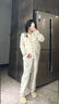 雅特茂【嬰兒級舒絨棉】春秋冬加厚暖月子服孕期產(chǎn)后睡衣孕婦家居服 白色 M（90斤-125斤） 曬單實(shí)拍圖