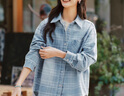 森馬（Semir）森柔牛仔|商場(chǎng)同款牛仔襯衫女oversize春季2025襯衣103125105002 曬單實(shí)拍圖