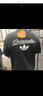 adidas經典純棉運動上衣圓領短袖T恤男女夏季新款阿迪達斯三葉草 黑色   S 曬單實拍圖