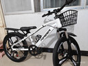 永久（FOREVER） 兒童自行車(chē)6-10歲自行車(chē)兒童單車(chē)兒童自行車(chē)小孩自行車(chē)兒童山地 車(chē)框版|頂配白|7速+一體輪+后座 22寸【適用身高145-165cm】 曬單實(shí)拍圖