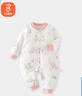 貝瑞加（Babyprints）嬰兒連體衣夾棉保暖童裝男女寶寶加厚對開(kāi)哈衣家居內衣 大象80 曬單實(shí)拍圖