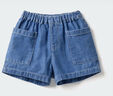 優(yōu)衣庫嬰幼兒寶寶牛仔松緊短褲休閑運動褲水洗產(chǎn)品473615 65 寶藍色 90 曬單實拍圖