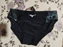 美津濃（MIZUNO）泳褲男士三角專(zhuān)業(yè)速干防尷尬訓練運動(dòng)短褲舒適游泳裝備B3108黑L 曬單實(shí)拍圖