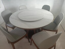 楚慧輕奢巖板餐桌椅組合現代簡(jiǎn)約實(shí)木小戶(hù)型家用大圓桌帶轉盤(pán)圓形飯桌 普通款【12mm巖板】 1.3米 圓桌+6椅【送轉盤(pán)】 曬單實(shí)拍圖