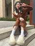 斐力健情侶厚底棉拖鞋女包跟冬季外穿防滑防水加絨保暖可愛(ài)室內居家棉鞋 卡其色【3CM厚底 加絨棉鞋】 38-39 【適合37-38運動(dòng)鞋碼】 曬單實(shí)拍圖
