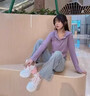 Rewi國際輕奢高端品牌百搭休閑運動(dòng)鞋女秋季新款薄款輕便軟底小眾板鞋 粉色 37 曬單實(shí)拍圖