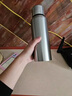 JCZS德國品牌保溫杯男款大容量316不銹鋼茶水分離商務(wù)車(chē)載可定制長(cháng)效 鋼本色600ml 保溫杯 曬單實(shí)拍圖