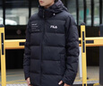 斐樂(lè )（FILA） 羽絨服男裝冬季保暖連帽運動(dòng)休閑長(cháng)袖加厚外套開(kāi)衫男裝上衣 正黑色-BK L 175/96A 曬單實(shí)拍圖