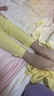 Q21【中暖】小暖皮兒童保暖內(nèi)衣套裝男女童秋衣秋褲校服神器 條紋黃 150 曬單實拍圖
