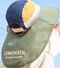 lemonkid兒童防曬帽男女童大帽檐防紫外線大帽檐寶寶太陽帽 曬單實拍圖