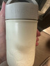 乾唐軒活瓷【教師禮物】同心緣水杯陶瓷杯咖啡杯茶杯杯蓋高顏值女士禮物 無光米白 曬單實(shí)拍圖