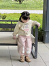 班喜迪女童毛衣秋冬裝2025新款洋氣女寶寶毛線(xiàn)套頭衫兒童冬季打底衫童裝 米色 100 曬單實(shí)拍圖