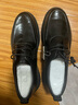 百麗通勤商務(wù)皮鞋2025男牛皮褶皺增高休閑鞋 黑色-絨里 41 曬單實(shí)拍圖