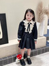 奧特曼童裝女童秋裝連衣裙2025新款洋氣兒童裙子女孩學(xué)院風(fēng)韓系公主短裙 黑色 130 建議120-130cm7-8歲 曬單實(shí)拍圖