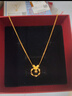 萃華足金999蝴蝶之戀黃金項鏈時(shí)尚女士金吊墜生日禮物送女友老婆 金重約5g 曬單實(shí)拍圖