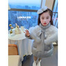 LENAKIDS莉娜kids艾莎羽絨服·超大狐貍毛·女童女寶兒童羽絨服24122003 2件套【超大狐貍毛披肩+羽絨服】 110 (身高105-115cm) 曬單實(shí)拍圖