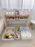 幼貝臣兒童玩具收納架多層家用寶寶置物架玩具箱儲物架組合分類(lèi)整理神器 【大號豪華版】-小熊收納架-白色 曬單實(shí)拍圖