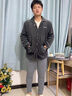 南極人（Nanjiren）男士保暖褲男加絨加厚含羊毛護膝秋褲冬季御寒保暖棉褲打底褲2條 深灰+黑色 【羊毛護膝】 2XL (180) 【建議140-160斤】 曬單實(shí)拍圖