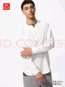 優(yōu)衣庫男裝/男女同款情侶華夫格亨利領(lǐng)套頭衫長(cháng)袖T恤純色479784 01 乳白色 XL /180/108B 曬單實(shí)拍圖