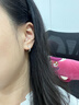 半島小熊 PENINSULA BEAR前后滿(mǎn)鉆耳環(huán)   錢(qián)厚 18k金鉆石耳環(huán)耳骨釘 洗澡睡覺(jué)不用摘 ins耳 10mm內徑白金一對32分天然鉆石 曬單實(shí)拍圖
