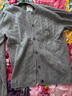 優(yōu)衣庫女裝紐花圓領(lǐng)針織開(kāi)衫/毛衣外套空調衫通勤秋冬新款481477 03 灰色 M 曬單實(shí)拍圖