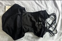 DK泳衣女性感小胸連體比基尼保守遮肚顯瘦韓國溫泉游泳裝 黑色 XL 曬單實(shí)拍圖