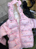 G.DUCKKIDS小黃鴨兒童棉服冬季嬰兒衣服男女童加厚棉衣小童寶寶棉襖加絨外套 白色花朵 90 尺碼1~2歲【 80-90cm】 曬單實(shí)拍圖