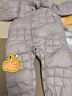 乖奇熊嬰幼兒三防連體衣秋冬保暖寶寶輕薄羽絨服圍脖哈衣爬服外出拜年服 暮色藍/星月奇遇 90 曬單實拍圖