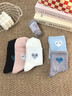 立形計襪子女秋冬季【100%純棉】10A抗菌防臭厚款吸汗透氣中筒全棉女 曬單實(shí)拍圖