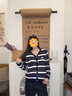 MsShe【竹節(jié)麻開(kāi)衫】大碼女裝2025秋裝胖mm顯瘦長(zhǎng)袖V領(lǐng)條紋針織衫外套 藏青藍(lán)色25年9月10日到貨 6XL 曬單實(shí)拍圖