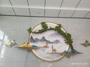 凡展新中式入戶玄關(guān)裝飾畫3D立體迎客松燈光客廳沙發(fā)背景墻壁山水掛畫 金鹿迎客-帶小山 電池款圓直徑120cm 曬單實(shí)拍圖