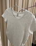 森馬（Semir）短袖t恤女短款修身圓領(lǐng)內(nèi)搭25夏涼感收腰V領(lǐng)上衣辣妹109325100006 曬單實拍圖