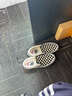 VANS范斯官方 Slip-On黑白棋盤(pán)格一腳蹬職業(yè)滑板鞋低幫 黑色  41 曬單實(shí)拍圖
