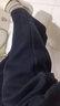 班尼路（Baleno）時(shí)尚拼接直筒褲女2025春秋季新款高腰垂感藏肉舒適百搭休閑長褲 曬單實(shí)拍圖