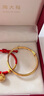 周大福素圈寶寶金飾黃金手鐲實(shí)心生日禮物足金(工費:220計價(jià))EOF1429 足金 約8.10g 曬單實(shí)拍圖