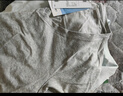 森馬（Semir）短袖t恤女涼感抗菌正肩修身上衣2025夏裝新款顯瘦V領(lǐng)白色打底衫 中花灰00510 XL 曬單實(shí)拍圖