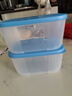 特百惠（Tupperware）肉類(lèi)海鮮收納盒家用冰箱密封儲藏冷凍塑料保鮮盒700ml 2個(gè)藍蓋700ml 曬單實(shí)拍圖