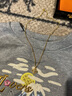老鋪黃金古法手工足金項(xiàng)鏈 · 十字金剛杵(2號)鉆飾吊墜（金鏈款） 中號肖邦鏈款金重約14.2g 曬單實(shí)拍圖
