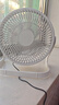 電風(fēng)扇家用桌面小風(fēng)扇臺扇USB直插電扇學(xué)生宿舍辦公室臺式桌面迷你小電扇學(xué)生宿舍床上小臺扇 8寸兩檔調節+延長(cháng)線(xiàn)（白色） 曬單實(shí)拍圖