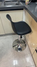 唐輯吧臺椅轉椅靠背高腳椅家用休閑酒吧前臺收銀椅旋轉吧椅可升降黑色 曬單實(shí)拍圖