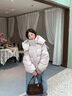 ONLY2024冬季新款90白鴨絨減齡蓬松云朵感連帽羽絨服女|125423014 C00浮巖灰色 XS 曬單實(shí)拍圖