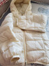 兒童輕薄羽絨服男款女童秋季外套中小童寶寶外穿嬰兒童裝冬裝衣服 奶泡白 白鴨絨 110 曬單實(shí)拍圖