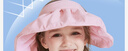 PawinPaw小熊童裝女童兒童帽子防曬太陽(yáng)帽發(fā)箍?jì)捎么竺遍?粉色/25 50 曬單實(shí)拍圖