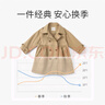 戴維貝拉（DAVE＆BELLA）2025新款大童女裝中大童風(fēng)衣外套兒童大衣女童秋季小女孩秋天 卡其色【常規款】 120 cm（建議身高110-120cm） 曬單實(shí)拍圖