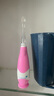 百刷寶貝（brush-baby）寶寶電動牙刷0-3歲軟毛防水聲波震動兒童嬰兒牙刷小月齡1歲2歲3歲 粉色款【1年質(zhì)?！?主機(jī)+2刷頭 曬單實(shí)拍圖