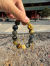 鳳御皇藍虎眼石手串男士盤(pán)玩鹿角根付龍珠龍鱗紋黃虎睛石手鏈男文玩把件 鹿角根付龍珠虎眼石手串 曬單實(shí)拍圖