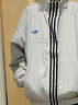 阿迪達斯 （adidas）originals三葉草系列服字母條紋印花運動夾克外套男款固態(tài)淺灰 固態(tài)淺灰 M 曬單實拍圖