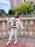 G.DUCKKIDS童裝女童套裝秋冬季新款兒童衣服女孩加絨冬裝中大童小熊格子衛衣 兩件套（不含馬甲） 120碼建議110-120cm6-7歲 曬單實(shí)拍圖